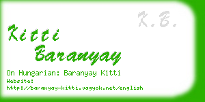 kitti baranyay business card